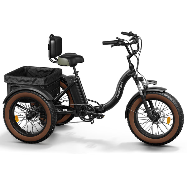 PUCKIPUPPY Electric Tricycle for Adults 960W Rear Motor 55Miles Range 20mph Max Speed 20