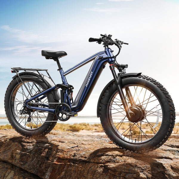 PUCKIPUPPY Dual Motor Electric Bike for Adults 1600W Peak up to 80Miles Range 28mph Max Speed 26