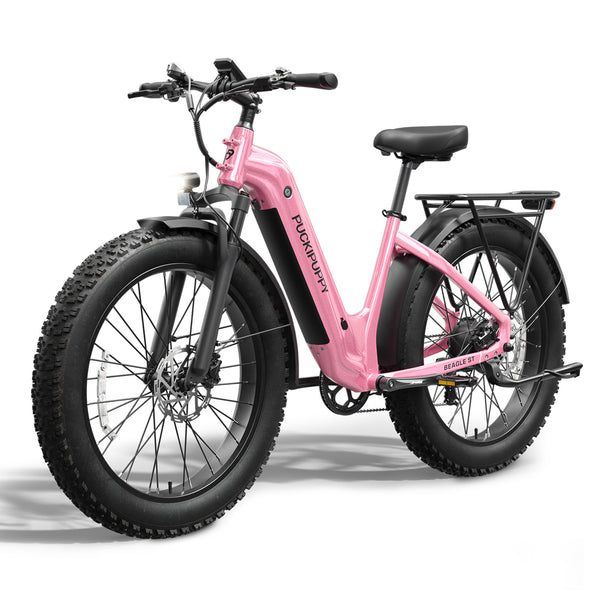 PUCKIPUPPY 960W Peak Electric Bike for Adults Step Through E-Bike 28mph Max Speed 60Miles Range 26