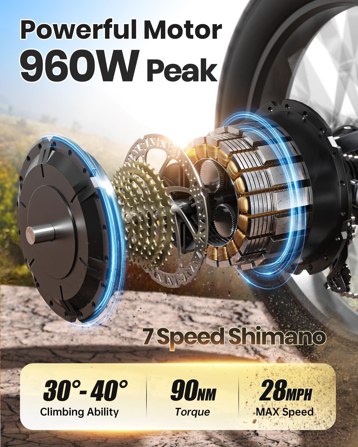 PUCKIPUPPY Electric Bikes for Adults 26