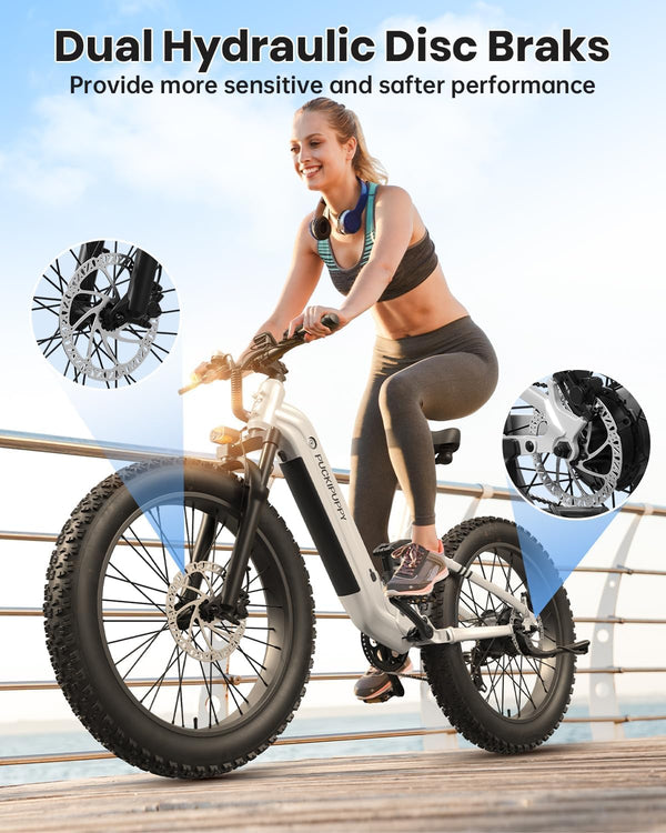 PUCKIPUPPY Electric Bikes for Adults 26