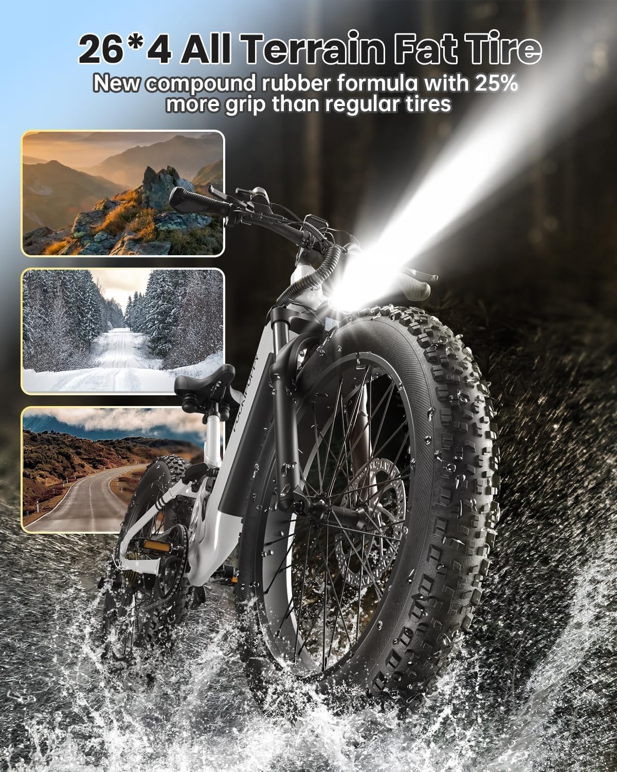 PUCKIPUPPY Electric Bikes for Adults 26