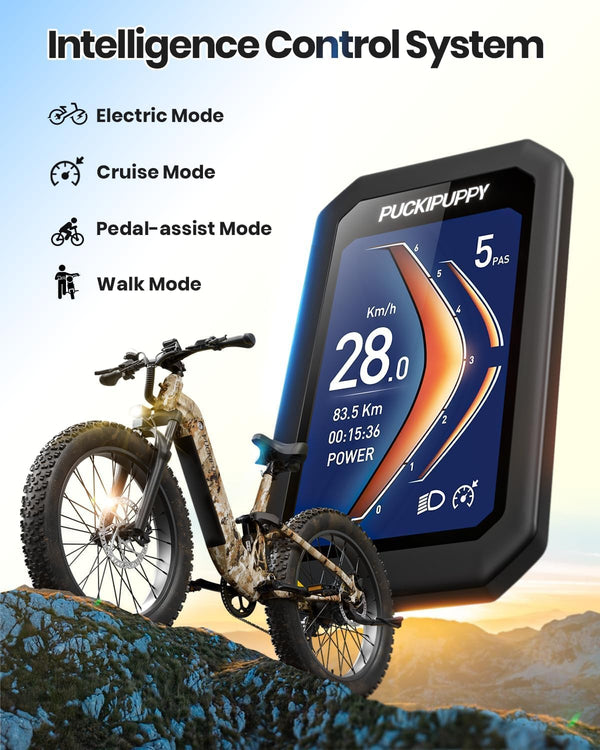PUCKIPUPPY Electric Bikes for Adults 26